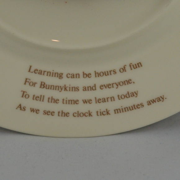 Vtg 1988 Royal Doulton Bunnykins Teaching Clock - Picture 3 of 4